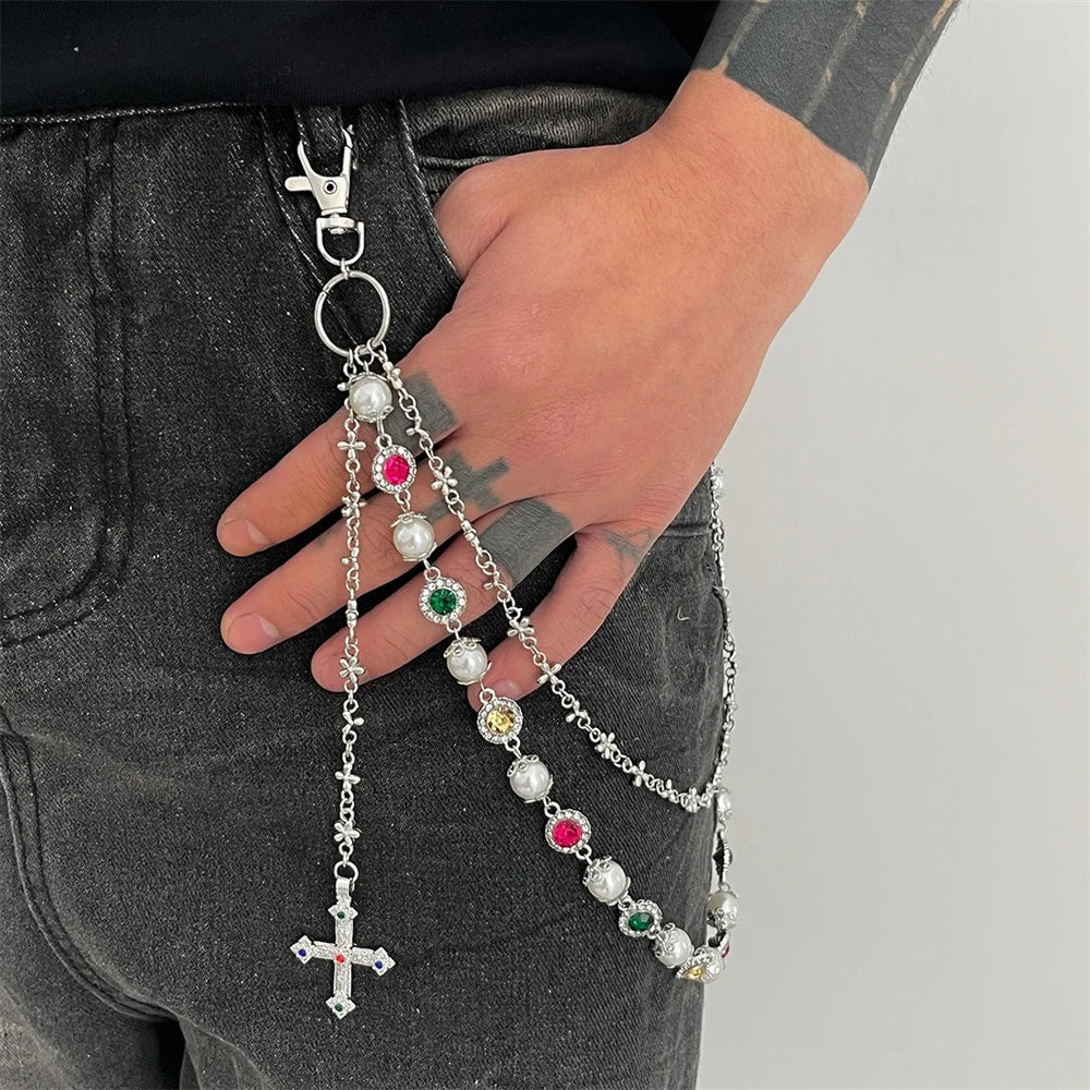 Cross Pendant Pant Chain