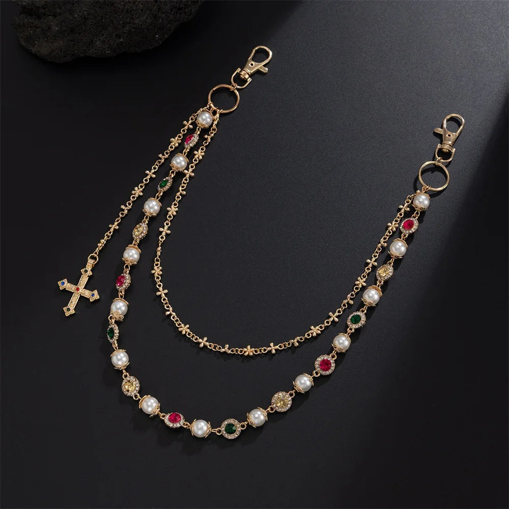 Cross Pendant Pant Chain