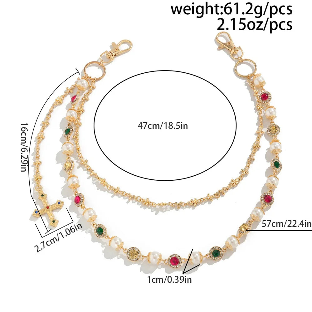 Cross Pendant Pant Chain