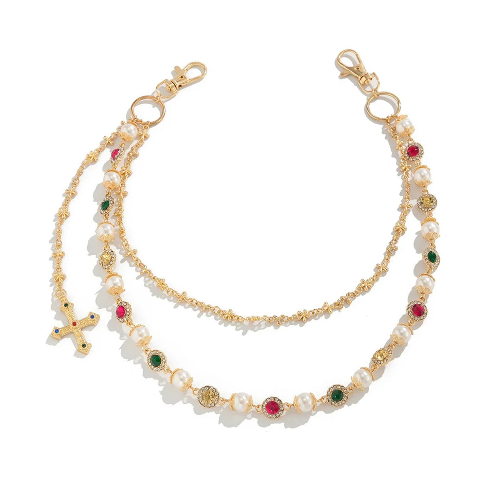 Cross Pendant Pant Chain