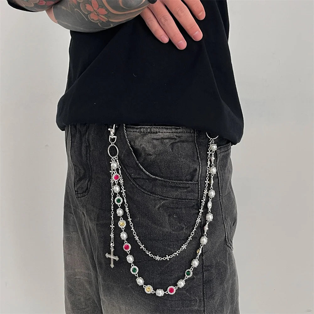 Cross Pendant Pant Chain