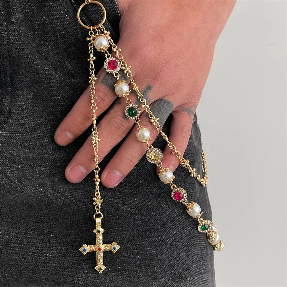 Cross Pendant Pant Chain